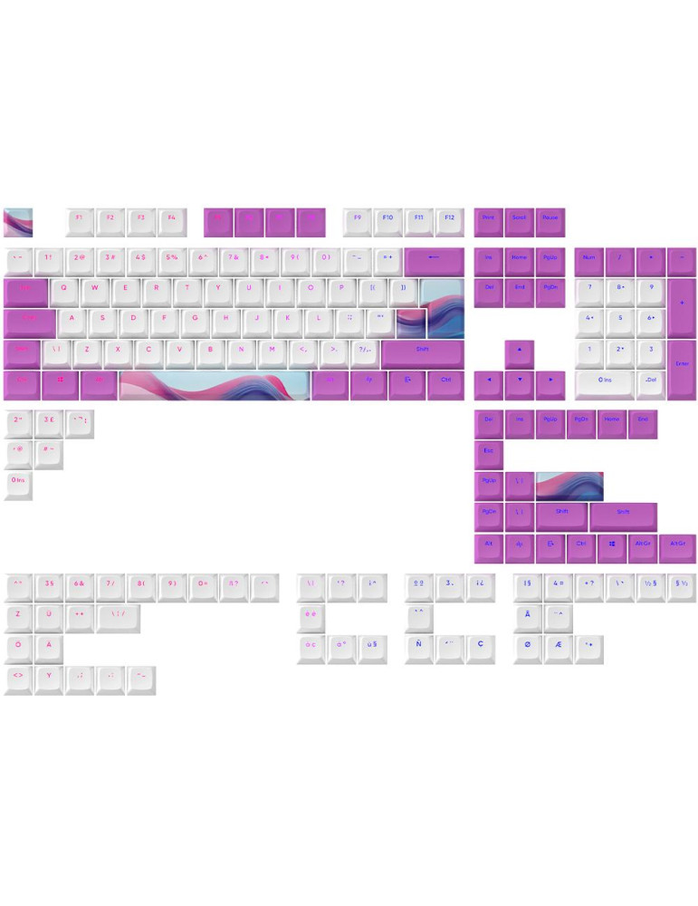 Капачки за механична клавиатура Dark Project - Candy K PBT - ANSI ; ISO - KS-1090