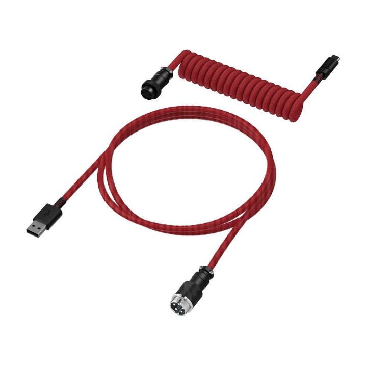 Кабел за клавиатура HyperX Coiled Cable USB-C Red-Black - 6J677AA