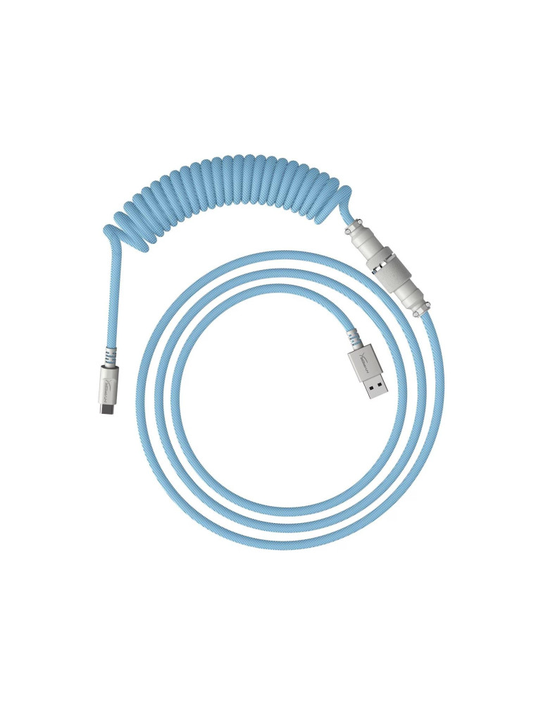 Кабел за клавиатура HyperX Coiled Cable USB-C Light Blue-White - 6J680AA