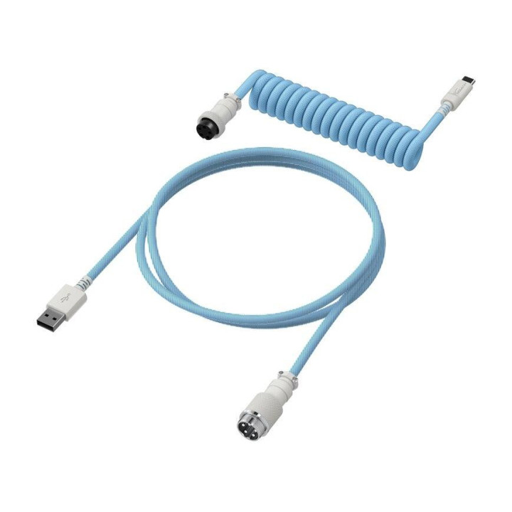 Кабел за клавиатура HyperX Coiled Cable USB-C Light Blue-White - 6J680AA