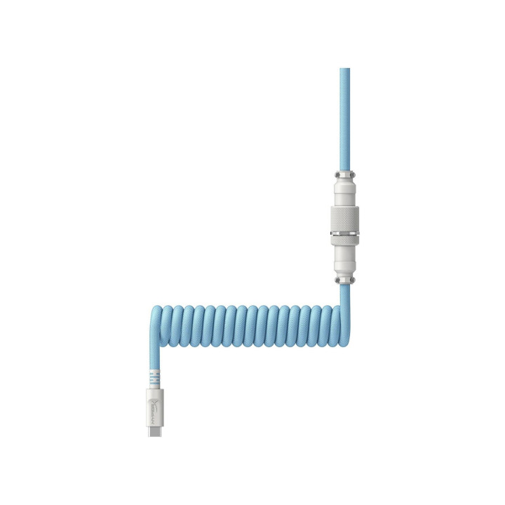 Кабел за клавиатура HyperX Coiled Cable USB-C Light Blue-White - 6J680AA