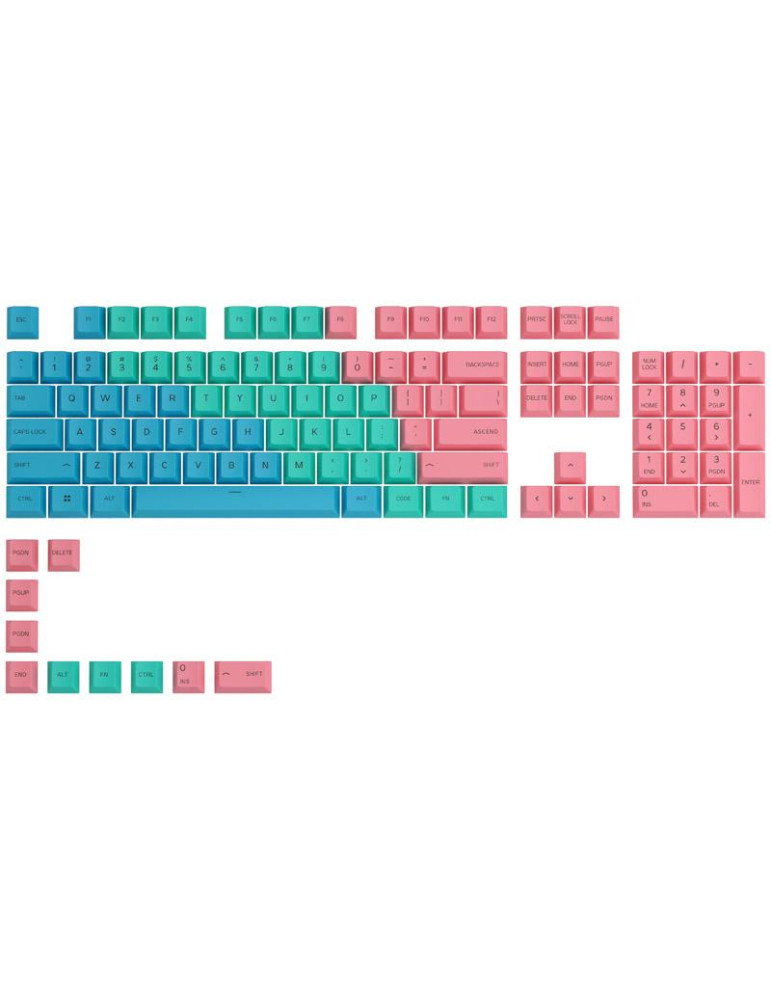Капачки за механична клавиатура Glorious GPBT Doubleshot 114-Keycap Pastel US-Layout - GAKC-156