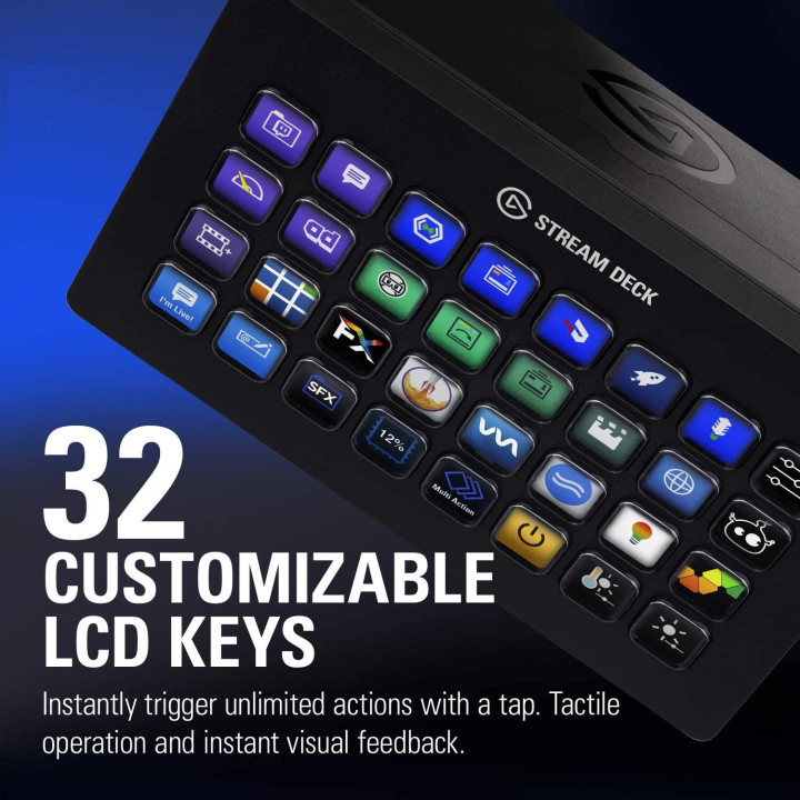 Контролер Elgato Stream Deck, 32 LCD бутона, черен - 10GAT9901