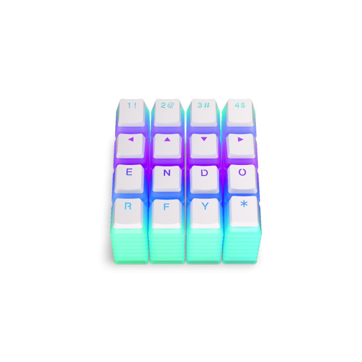 Капачки за механична клавиатура ENDORFY - 124 бр PBT - Onyx White - EY0E003