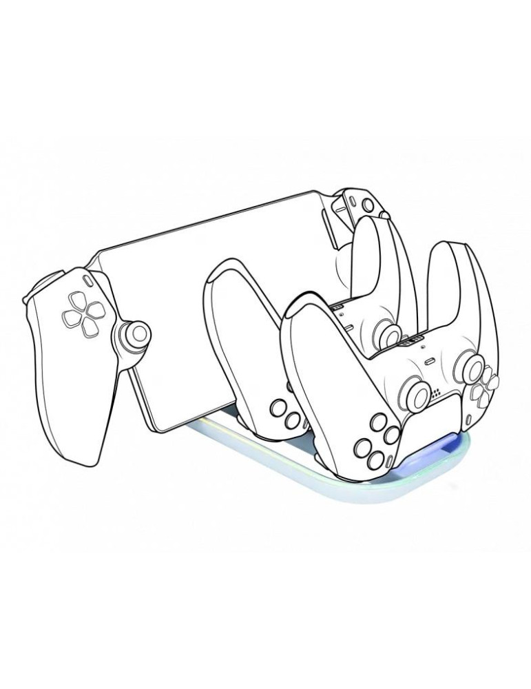 Зарядна станция Nacon, За DualSense падове и Playstation Portal - PS5TRIPLECHARGER