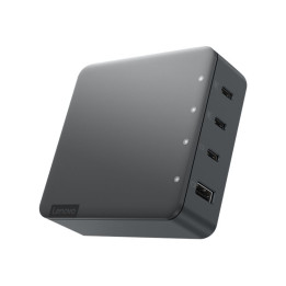Многопортов хъб за зареждане Lenovo Go 130W Multi-Port Charger, 4 output connectors (USB, 3 x USB-C) - G0A6130WEU