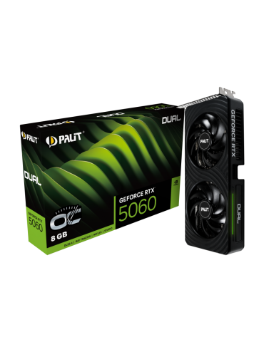 Видео карта Palit GeForce RTX 5060 DUAL OC 8GB GDDR7, 128bit - NE75060S19P1-GB2063D