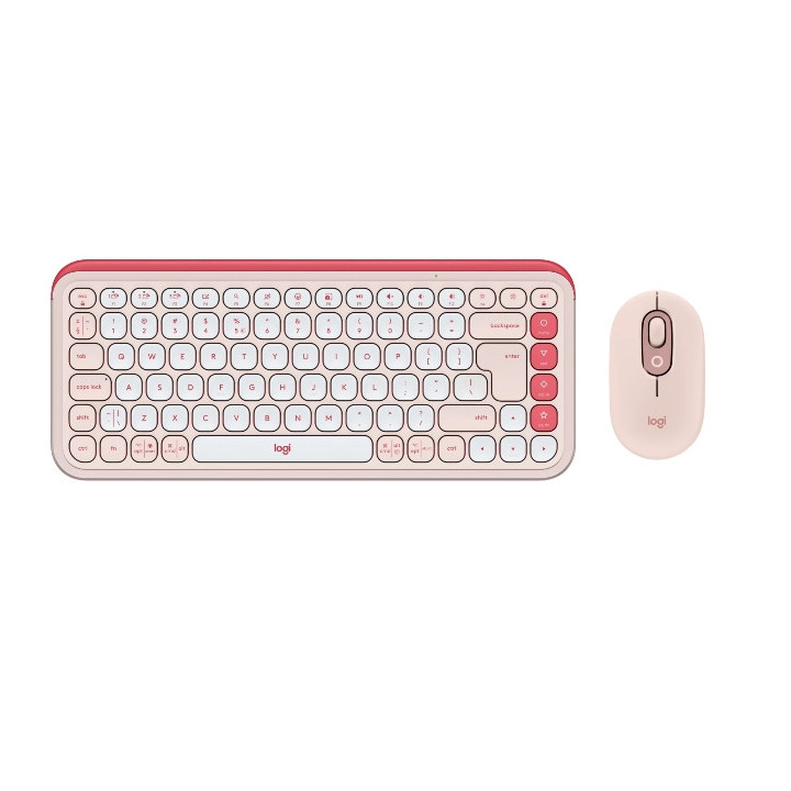 Комплект клавиатура с мишка Logitech Pop Icon Combo - Rose - US INT'L - BT - N/A - INTNL-973 - 920-013142
