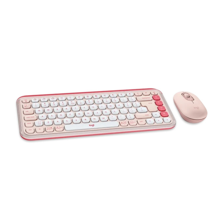 Комплект клавиатура с мишка Logitech Pop Icon Combo - Rose - US INT'L - BT - N/A - INTNL-973 - 920-013142