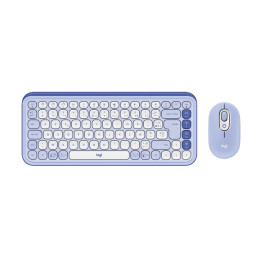 Комплект клавиатура с мишка Logitech Pop Icon Combo - Lilac - US INT'L - INTNL-973 - 920-013078