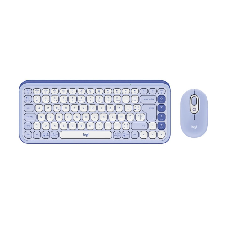 Комплект клавиатура с мишка Logitech Pop Icon Combo - Lilac - US INT'L - INTNL-973 - 920-013078