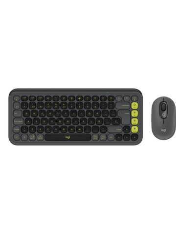 Комплект клавиатура с мишка Logitech Pop Icon Combo - Graphite - US INT'L - BT - N/A - INTNL-973 - 920-013140