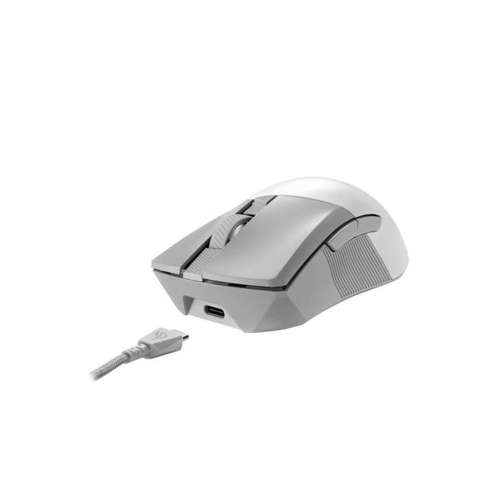 Безжична геймърска мишка Asus ROG Gladius III Wireless AimPoint, Бяла - 90MP02Y0-BMUA11