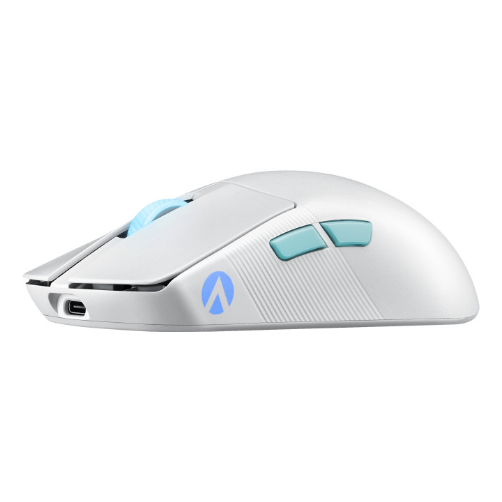 Безжична геймърска мишка Asus ROG Harpe Ace Aim Lab Edition, White - 90MP02W0-BMUA10