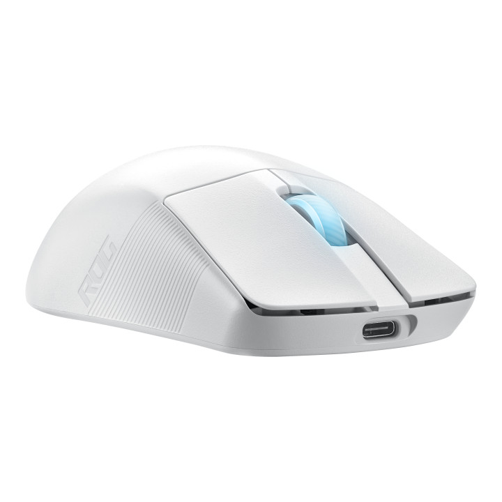 Безжична геймърска мишка Asus ROG Harpe Ace Aim Lab Edition, White - 90MP02W0-BMUA10