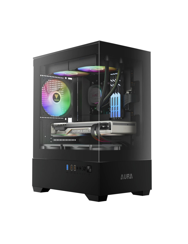 Геймърски компютър ION AURA GC9M ARGB, с процесор Intel Core i5-12400F, видео карта MSI RTX 3050 VENTUS 2X E 6GB OC, RAM 32GB(2x16GB) DDR4 3200MHz, SSD диск Seagate BarraCuda 1TB M.2 NVMe