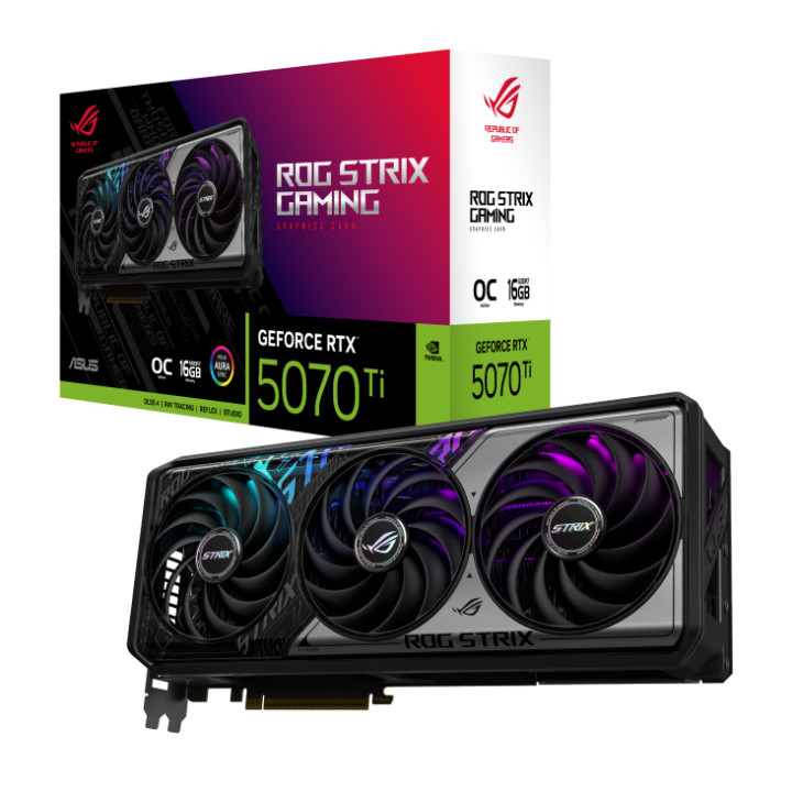 Видео карта Asus ROG STRIX GeForce RTX 5070 TI OC 16GB GDDR7 - 90YV0M90-M0NA00