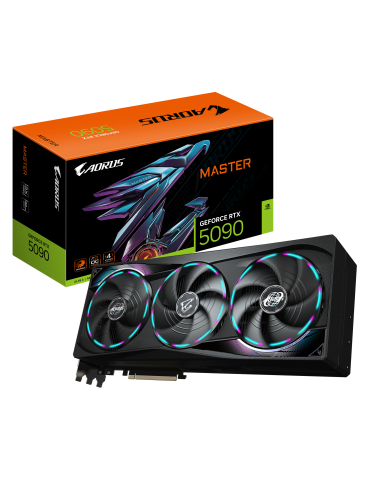 Видео карта Gigabyte AORUS GeForce RTX 5090 MASTER 32GB GDDR7 - GV-N5090AORUS M-32GD