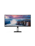 Монитор AOC CU34V5C/BK, 34" Curved 1500R VA WLED, 3440x1440@100Hz, 4ms GtG, 1ms MPRT, 300cd m/2, 3000:1, 20M:1 DCR, Adaptive Sync, FlickerFree, Low Blue Light, 5Wx2, Tilt, Height Adjust, Swivel, HDMI, DP, USB hub