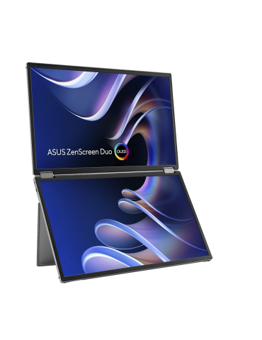 Монитор Asus ZenScreen Duo OLED MQ149CD 360 Foldable, 14.1'', OLED, FHD, черен - 90LM0AKV-B01N70