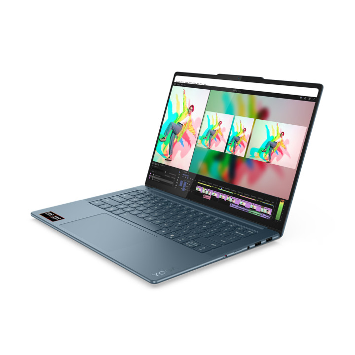 Лаптоп Lenovo Yoga PRO 7 14, AMD Ryzen AI 9 365, 14.5" 3K OLED 1000nits (peak) / 500nits (typical) Glossy, 100% DCI-P3, 90Hz, 32GB RAM, 1TB SSD, Integrated AMD Radeon 880M Graphics, Win 11 Home - 83LX000EBM