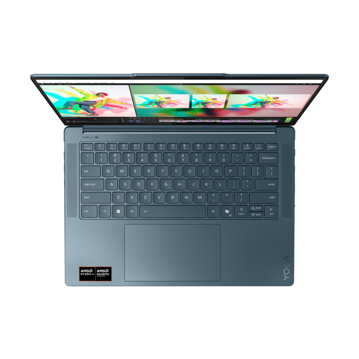 Лаптоп Lenovo Yoga PRO 7 14, AMD Ryzen AI 9 365, 14.5" 3K OLED 1000nits (peak) / 500nits (typical) Glossy, 100% DCI-P3, 90Hz, 32GB RAM, 1TB SSD, Integrated AMD Radeon 880M Graphics, Win 11 Home - 83LX000EBM