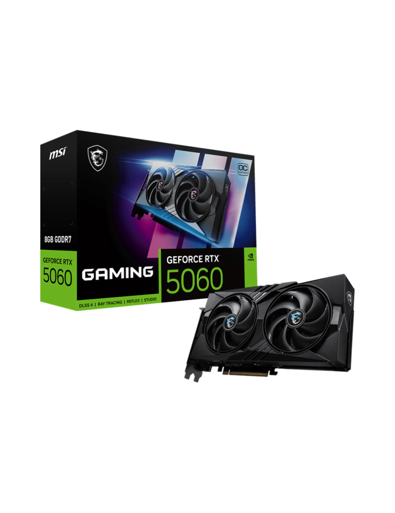 Видео карта MSI NVIDIA GeForce RTX 5060 8G GAMING OC, 8GB GDDR7, 128bit - 912-V537-005
