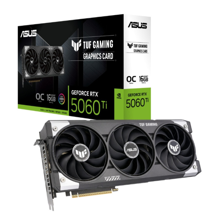 Видео карта Asus TUF Gaming GeForce RTX 5060 Ti 16GB GDDR7 OC, 128bit - TUF-RTX5060TI-O16G-GAMING