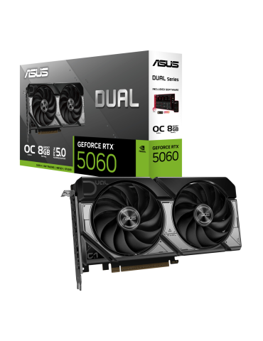 Видео карта Asus Dual GeForce RTX 5060 8GB GDDR7 OC Edition, 128bit - DUAL-RTX5060-O8G