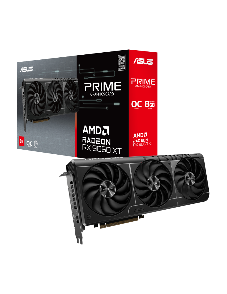 Видео карта Asus PRIME Radeon RX 9060 XT OC 8GB GDDR6, 128bit - PRIME-RX9060XT-O8G