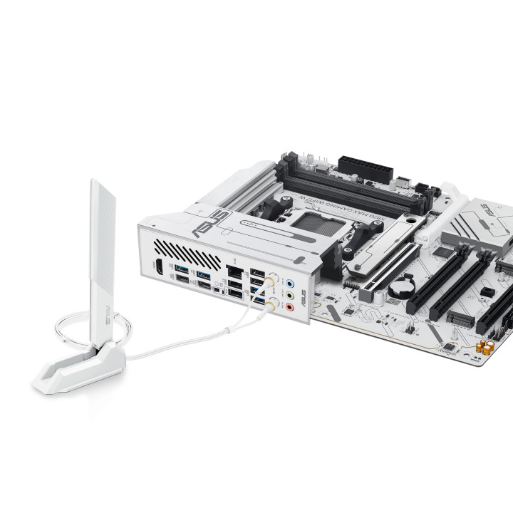 Дънна платка Asus X870 MAX GAMING WHITE WiFi7, AM5, DDR5 - 90MB1LZ0-M0EAY0