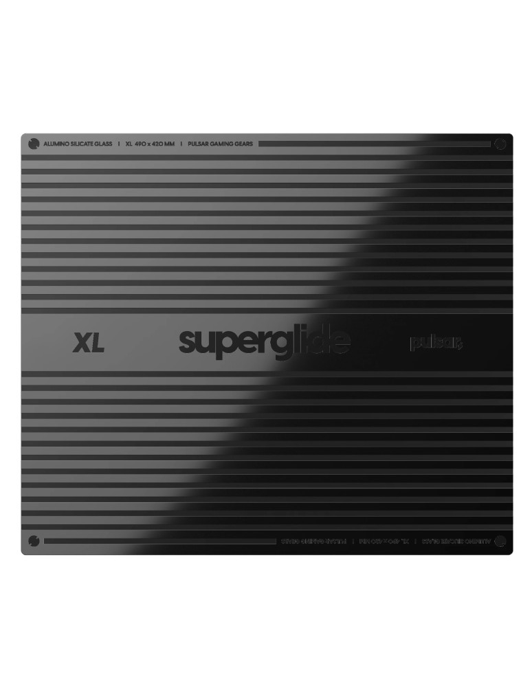 Професионален стъклен геймърски пад за мишка Superglide Superglide Pad v2 XL Red - 490 x 420 mm - SGPXLR2