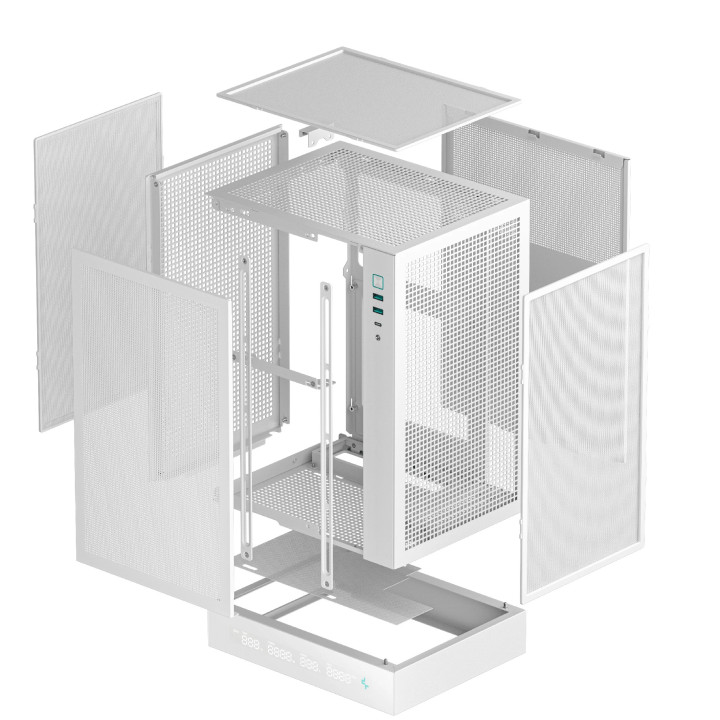 Кутия за компютър DeepCool CH170 DIGITAL White, mini-ITX - R-CH170-WHNPI0D-G-1