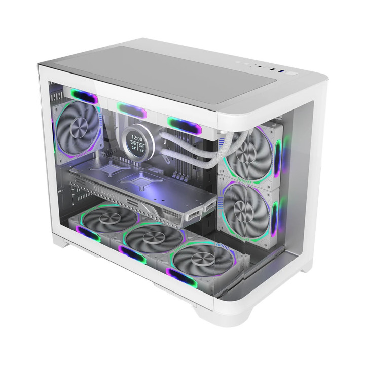 Кутия за компютър 1stPlayer UV6 White, mATX - UV6-WH