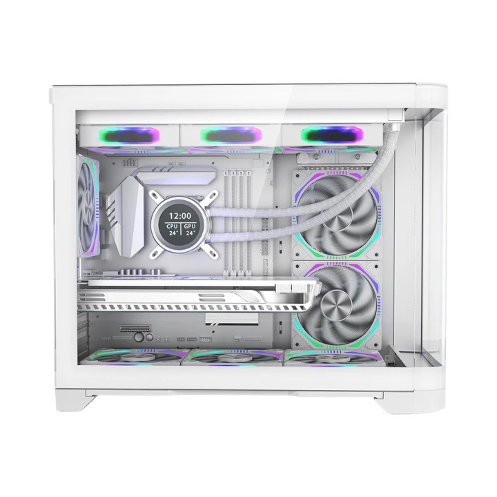 Кутия за компютър 1stPlayer UV6 White, mATX - UV6-WH