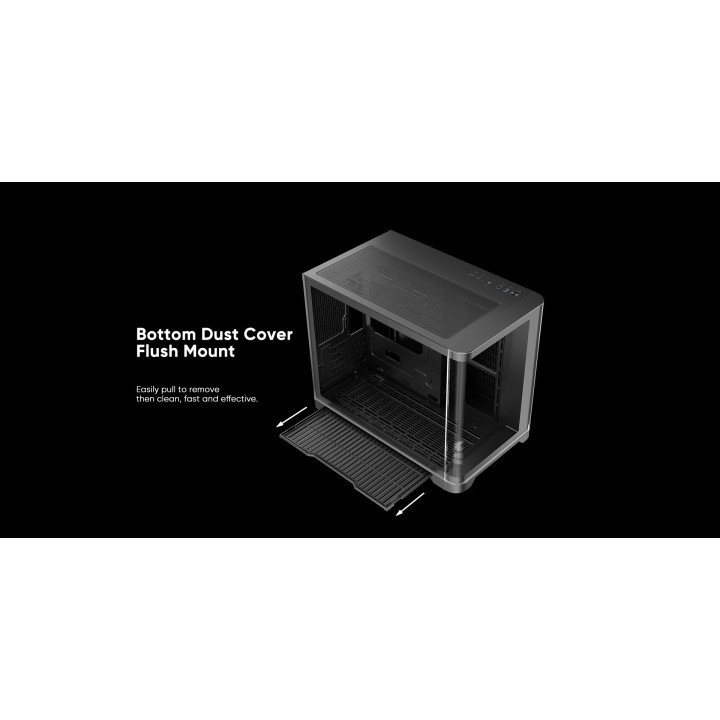 Кутия за компютър 1stPlayer UV6 Black, mATX - UV6-BK