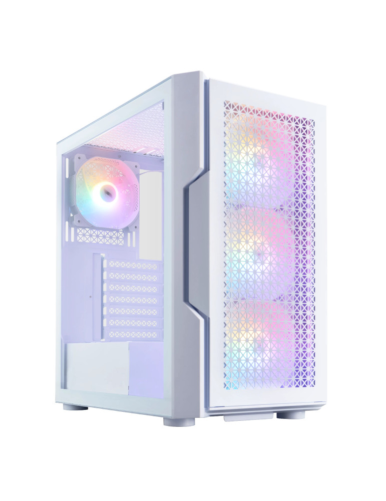 Кутия за компютър 1stPlayer TRILOBITE T7 White, ATX, с 4бр вкл. вентилатори - T7-WH-4F1-W