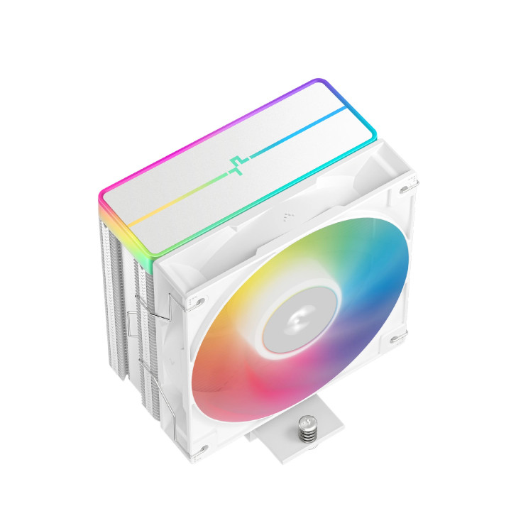 Охладител за процесор DeepCool AG400 White, Addressable RGB V2, LGA1851/AM5 - R-AG400-WHAMMN-GJD