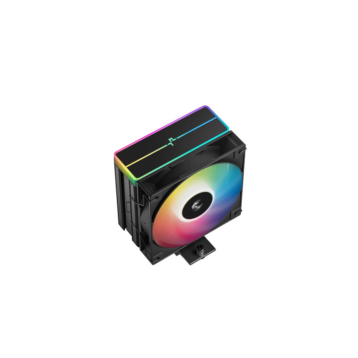 Охладител за процесор DeepCool AG400 Black, Addressable RGB V2, LGA1851/AM5 - R-AG400-BKAMMN-GJD