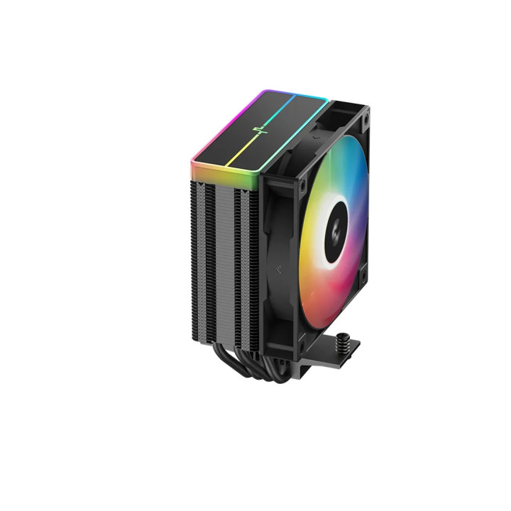 Охладител за процесор DeepCool AG400 Black, Addressable RGB V2, LGA1851/AM5 - R-AG400-BKAMMN-GJD