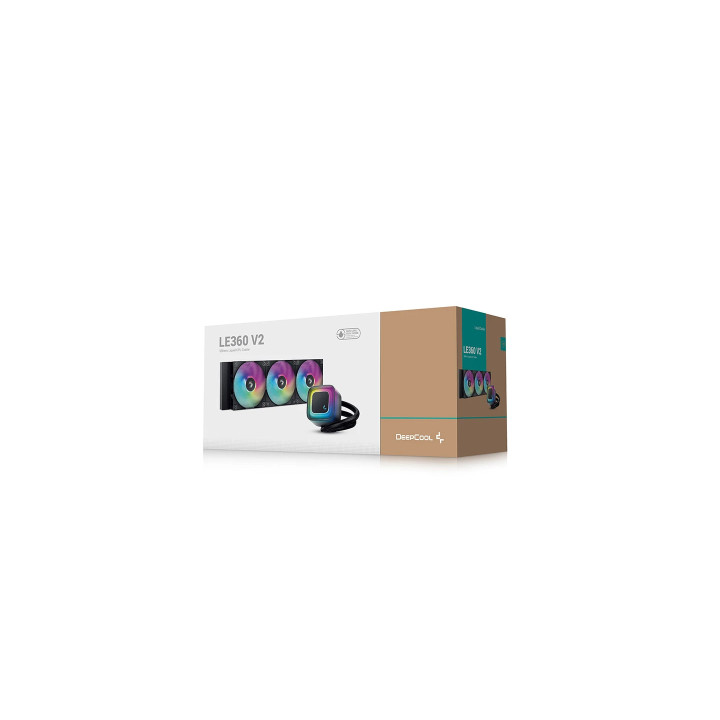 Водно охлаждане  за процесор DeepCool LE360 V2, Addressable RGB, LGA1851/AM5 - R-LE360-BKAMMC-G-2