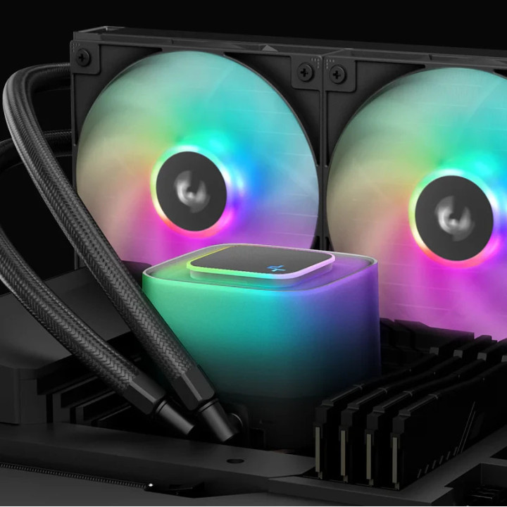 Водно охлаждане  за процесор DeepCool LE360 V2, Addressable RGB, LGA1851/AM5 - R-LE360-BKAMMC-G-2