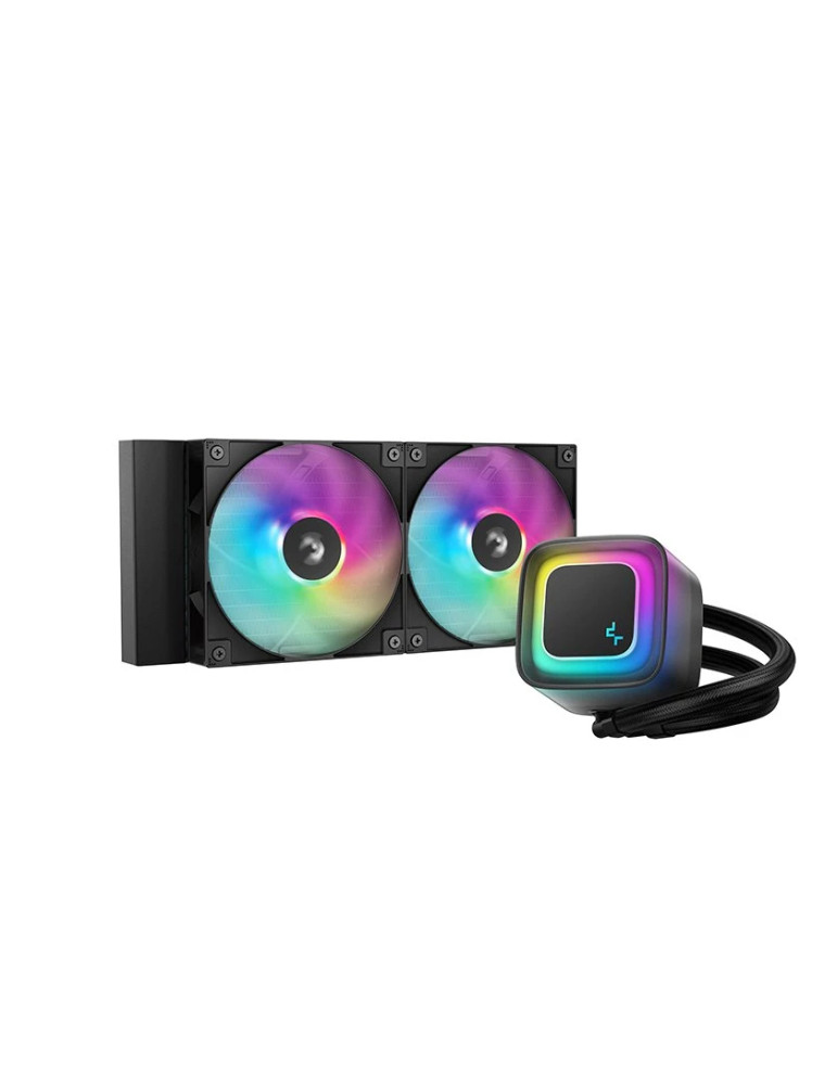 Водно охлаждане  за процесор DeepCool LE240 V2, Addressable RGB, LGA1851/AM5 - R-LE240-BKAMMC-G-2