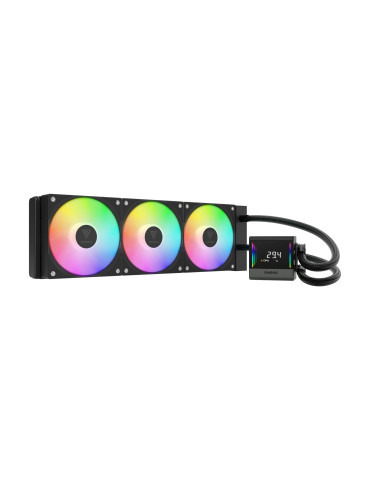 Водно охлаждане  за процесор Gamdias Chione E4-360, LCD Screen, A-RGB - CHIONE-E4-360