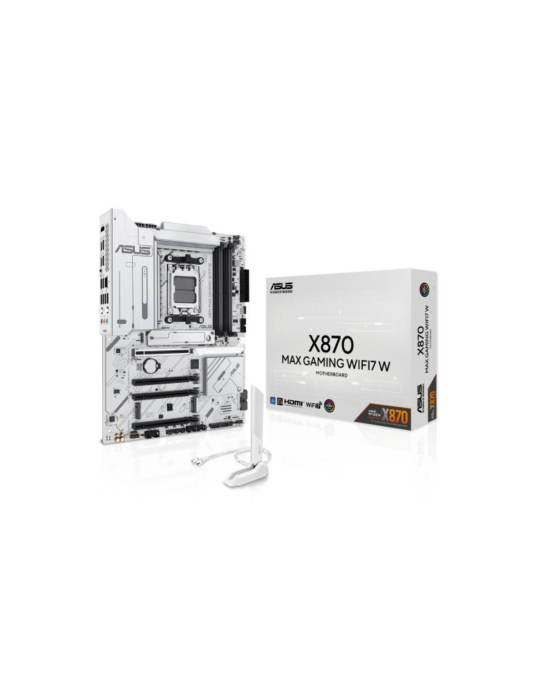 Дънна платка Asus X870 MAX GAMING WHITE WiFi7, AM5, DDR5 - 90MB1LZ0-M0EAY0