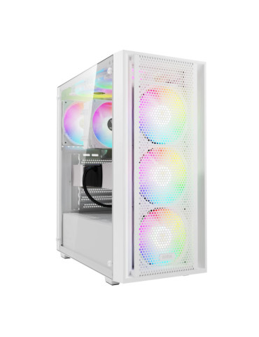Геймърски компютър ION AIR 1000 Premium ARGB, с процесор AMD Ryzen 5 7500F видео карта RTX 4060 VENTUS 2X WHITE 8G OC, RAM памет 16GB(2x8GB) DDR5 5600MHz DDR5, SSD диск Kingston 1TB