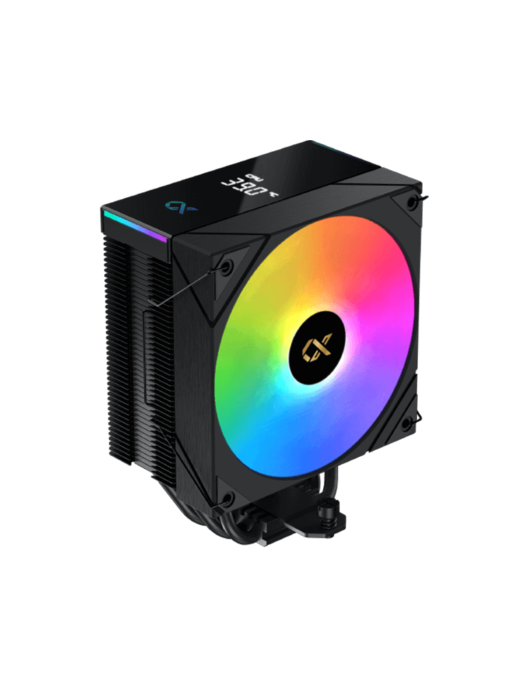 Охладител за процесор XIGMATEK AK4 Digital, Black, ARGB & Digital LED Panel Top Cover, ARGB PWM Fan, Intel Backplate, Mini ARGB LED Controller - AK4_DIGITAL