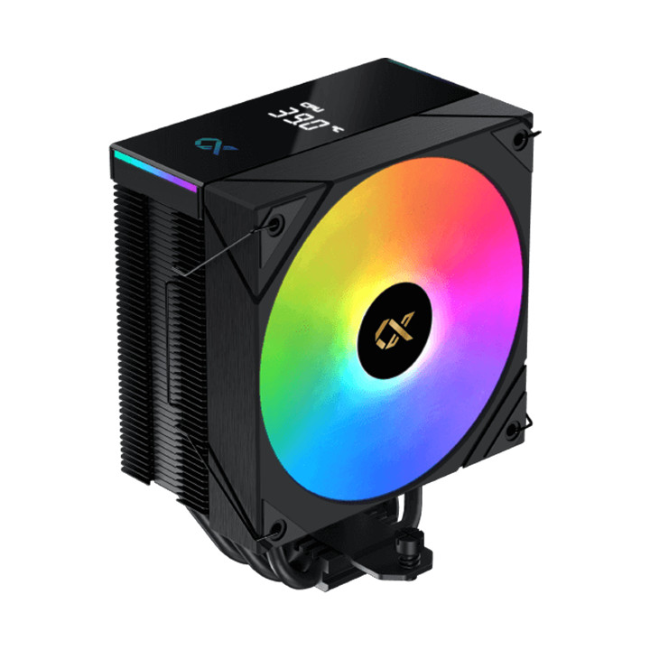 Охладител за процесор XIGMATEK AK4 Digital, Black, ARGB & Digital LED Panel Top Cover, ARGB PWM Fan, Intel Backplate, Mini ARGB LED Controller - AK4_DIGITAL