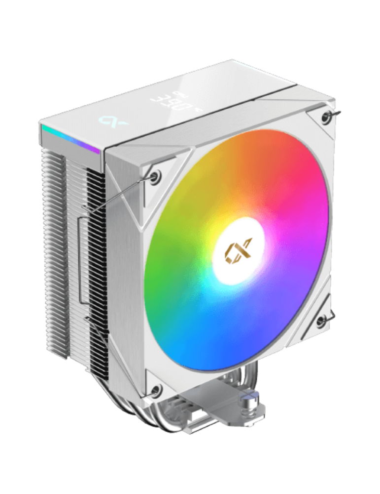 Охладител за процесор XIGMATEK AK4 Digital Arctic, WHITE, ARGB & Digital LED Panel Top Cover, ARGB PWM Fan, Intel Backplate, Mini ARGB LED Controller - AK4_DIGITAL_ARCTIC