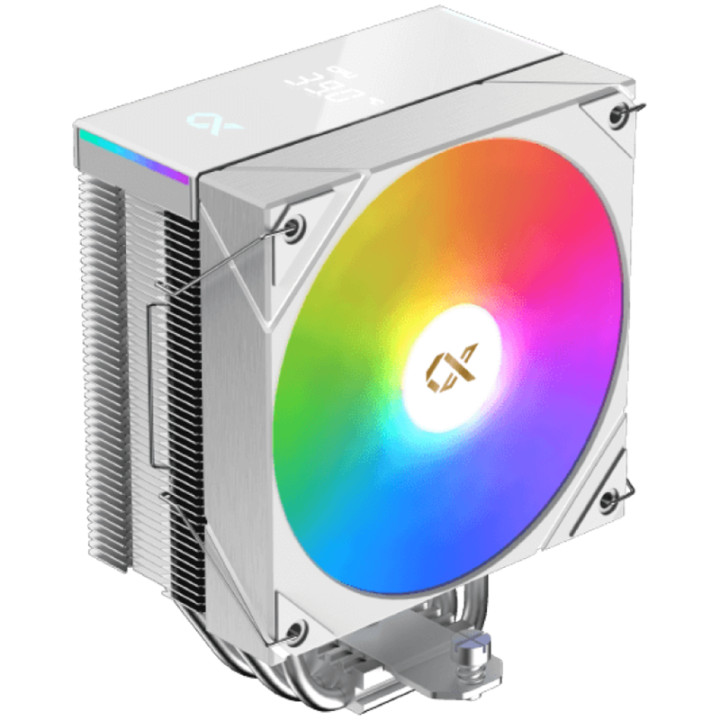 Охладител за процесор XIGMATEK AK4 Digital Arctic, WHITE, ARGB & Digital LED Panel Top Cover, ARGB PWM Fan, Intel Backplate, Mini ARGB LED Controller - AK4_DIGITAL_ARCTIC